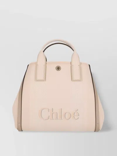 Chloé Carryall Tote With Top Handles And Contrast Trim