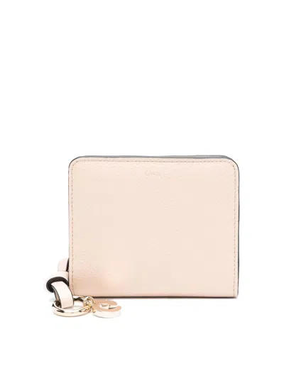 Chloé Alphabet Wallet In Nude & Neutrals