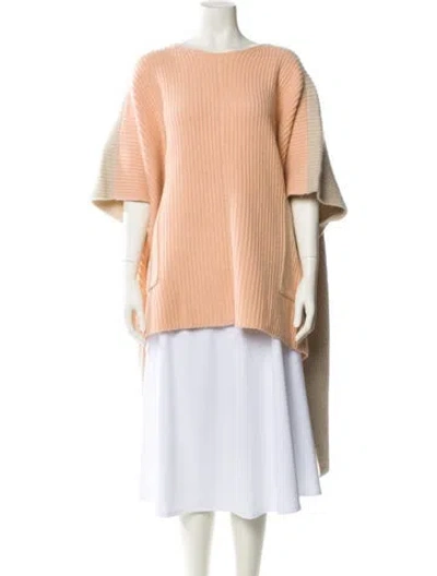 Pre-owned Chloé Cashmere Bateau Neckline Sweater In Multi