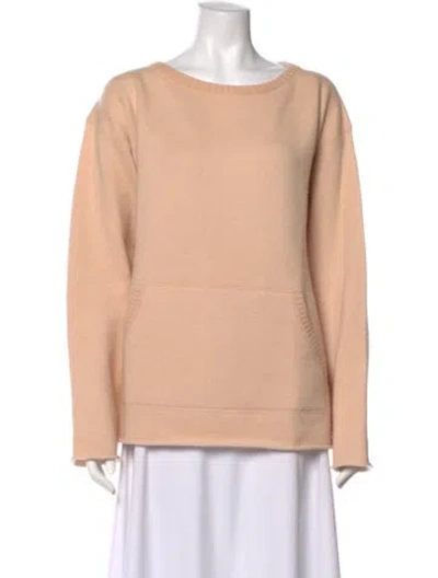 Pre-owned Chloé Cashmere Bateau Neckline Sweater In Neutral