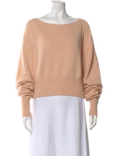 Pre-owned Chloé Cashmere Bateau Neckline Sweater In Pink