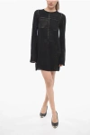 CHLOÉ CASHMERE BLEND MINIDRESS WITH FLARED SLEEVES
