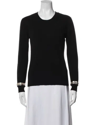 Pre-owned Chloé Cashmere Crew Neck Sweater In Black