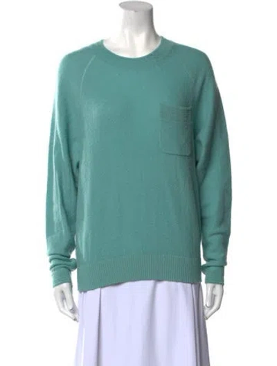 Pre-owned Chloé Cashmere Crew Neck Sweater In Blue