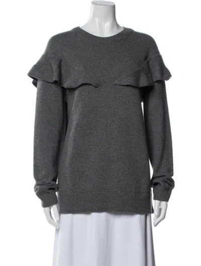 Pre-owned Chloé Cashmere Crew Neck Sweater In Grey