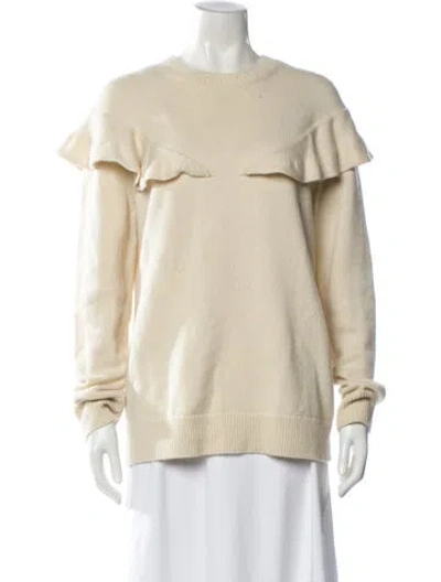 Pre-owned Chloé Cashmere Crew Neck Sweater In Neutral
