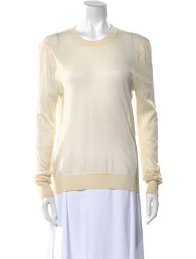 Pre-owned Chloé Cashmere Crew Neck Sweater In Neutral