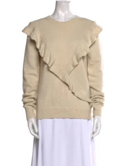 Pre-owned Chloé Cashmere Crew Neck Sweater In Neutral