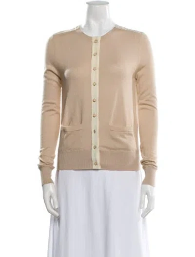 Pre-owned Chloé Cashmere Crew Neck Sweater In Neutral
