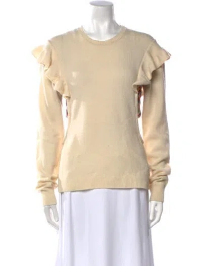 Pre-owned Chloé Cashmere Crew Neck Sweater In Neutral