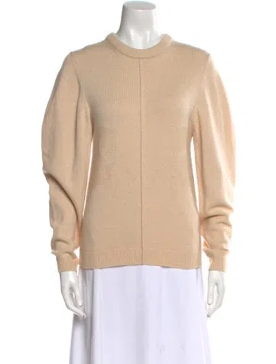Pre-owned Chloé Cashmere Crew Neck Sweater In Neutral