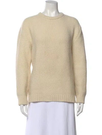 Pre-owned Chloé Cashmere Crew Neck Sweater In Neutral