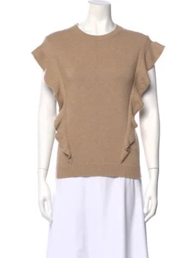 Pre-owned Chloé Cashmere Crew Neck Sweater In Neutral