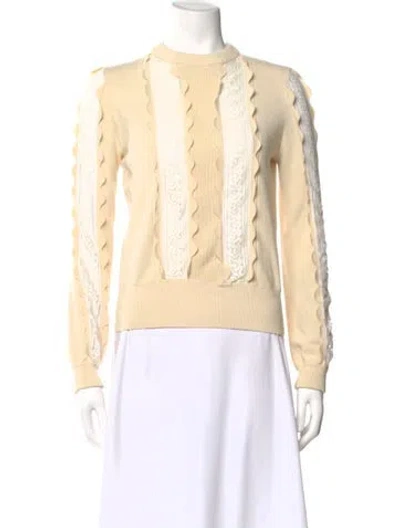 Pre-owned Chloé Cashmere Crew Neck Sweater In Neutral