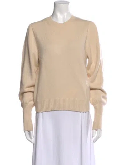 Pre-owned Chloé Cashmere Crew Neck Sweater In Neutral