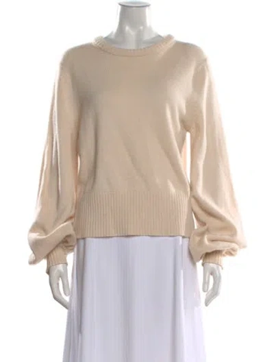 Pre-owned Chloé Cashmere Crew Neck Sweater In Neutral