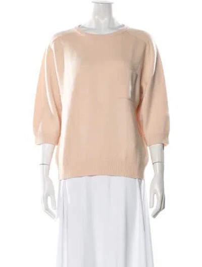 Pre-owned Chloé Cashmere Crew Neck Sweater In Neutral