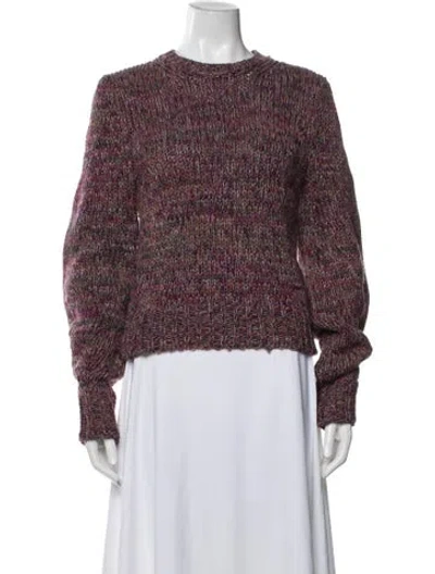 Pre-owned Chloé Cashmere Crew Neck Sweater In Purple