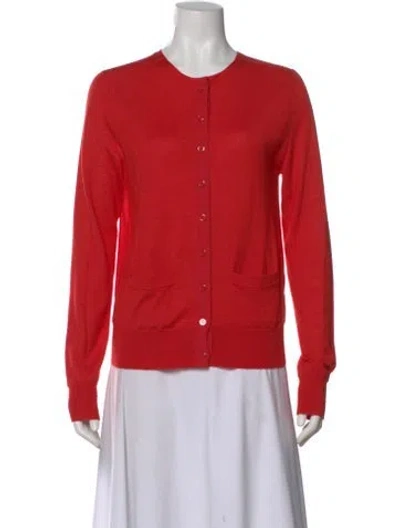 Pre-owned Chloé Cashmere Crew Neck Sweater In Red