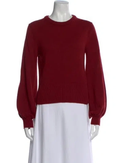 Pre-owned Chloé Cashmere Crew Neck Sweater In Red