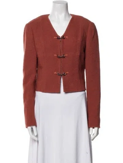 Pre-owned Chloé Cashmere Evening Jacket In Orange