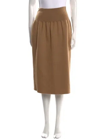 Pre-owned Chloé Cashmere Knee-length Skirt In Brown