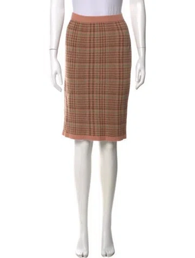 Pre-owned Chloé Cashmere Knee-length Skirt In Orange