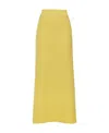 Chloé Cashmere Knitted High Waist Skirt In Yellow