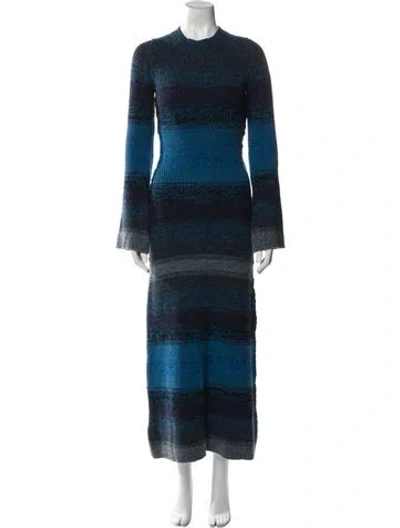 Pre-owned Chloé Cashmere Long Dress In Blue