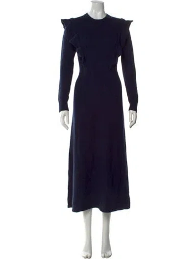 Pre-owned Chloé Cashmere Long Dress In Blue
