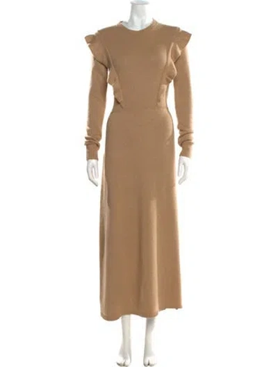 Pre-owned Chloé Cashmere Long Dress In Brown
