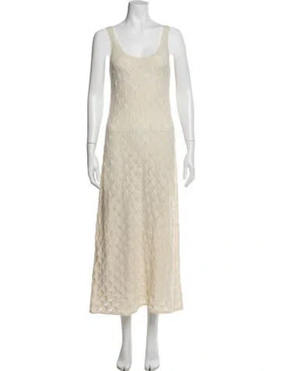 Pre-owned Chloé Cashmere Long Dress W/ Tags In Neutral