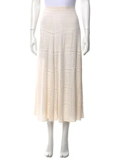 Pre-owned Chloé Cashmere Long Skirt In Neutral