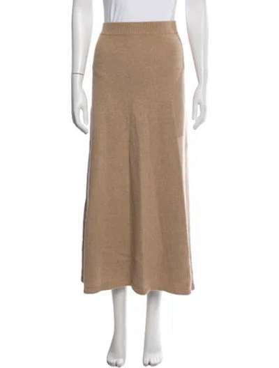 Pre-owned Chloé Cashmere Long Skirt W/ Tags In Neutral