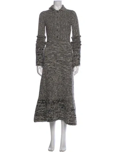 Pre-owned Chloé Cashmere Midi Length Dress In Black