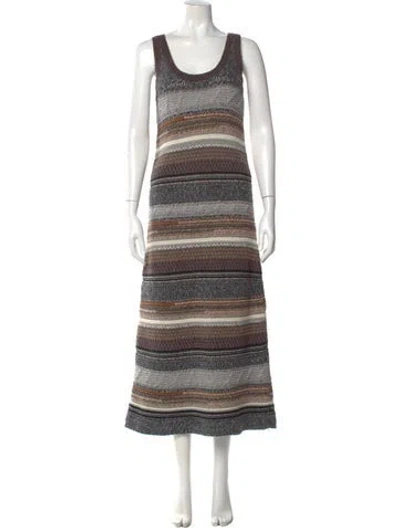 Pre-owned Chloé Cashmere Midi Length Dress In Multi