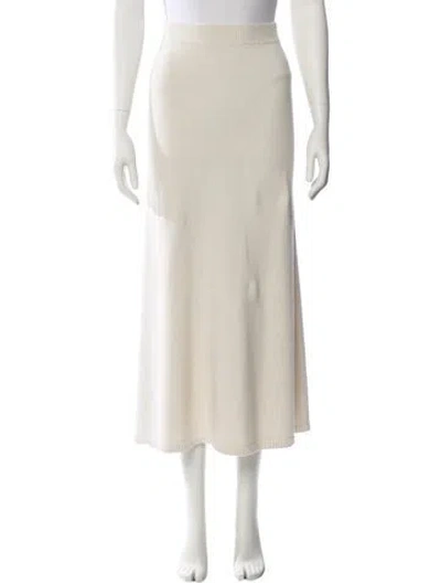 Pre-owned Chloé Cashmere Midi Length Skirt In Neutral