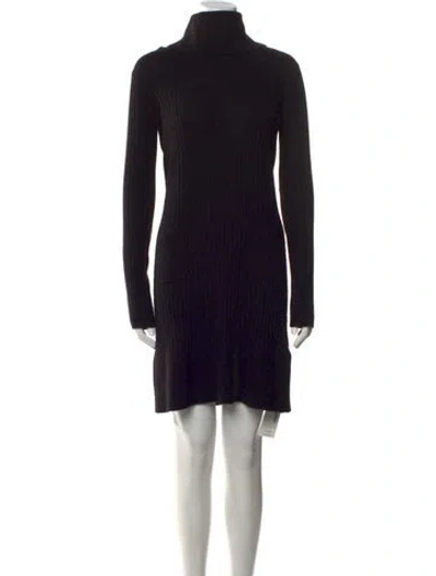 Pre-owned Chloé Cashmere Mini Dress In Black
