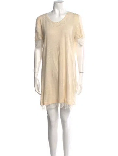 Pre-owned Chloé Cashmere Mini Dress In White