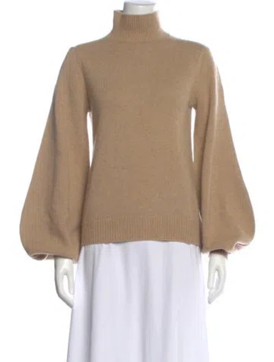 Pre-owned Chloé Cashmere Mock Neck Sweater In Neutral