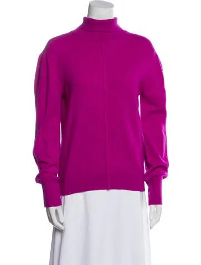 Pre-owned Chloé Cashmere Mock Neck Sweater In Purple