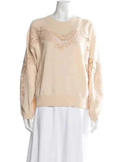 Pre-owned Chloé Cashmere Paisley Print Sweater In Neutral