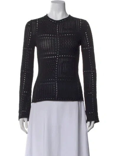 Pre-owned Chloé Cashmere Patterned Sweater In Black