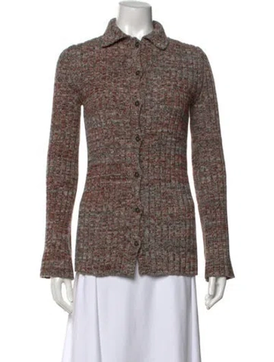 Pre-owned Chloé Cashmere Patterned Sweater In Brown