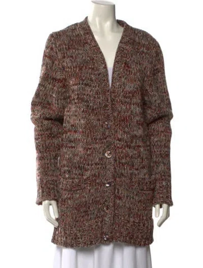 Pre-owned Chloé Cashmere Printed Sweater In Brown