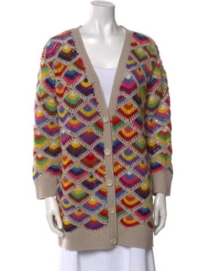 Pre-owned Chloé Cashmere Printed Sweater In Neutral