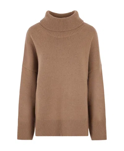 Chloé Cashmere Roll-neck Jumper In Brown