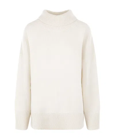 Chloé Cashmere Roll-neck Sweater In White