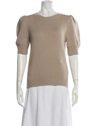 Pre-owned Chloé Cashmere Scoop Neck Sweater In Brown