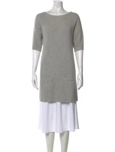 Pre-owned Chloé Cashmere Scoop Neck Sweater In Gray
